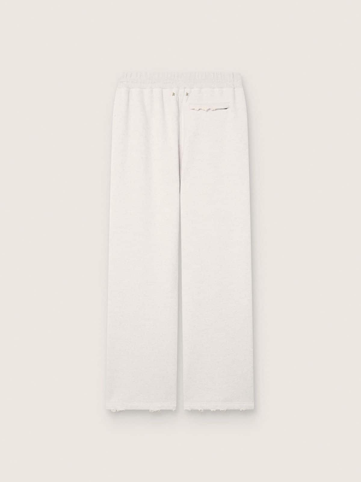 Star unisex sweatpants in gray melange fleece | Golden Goose