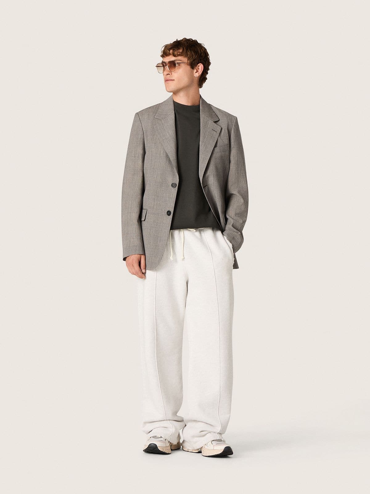 Star unisex sweatpants in gray melange fleece | Golden Goose