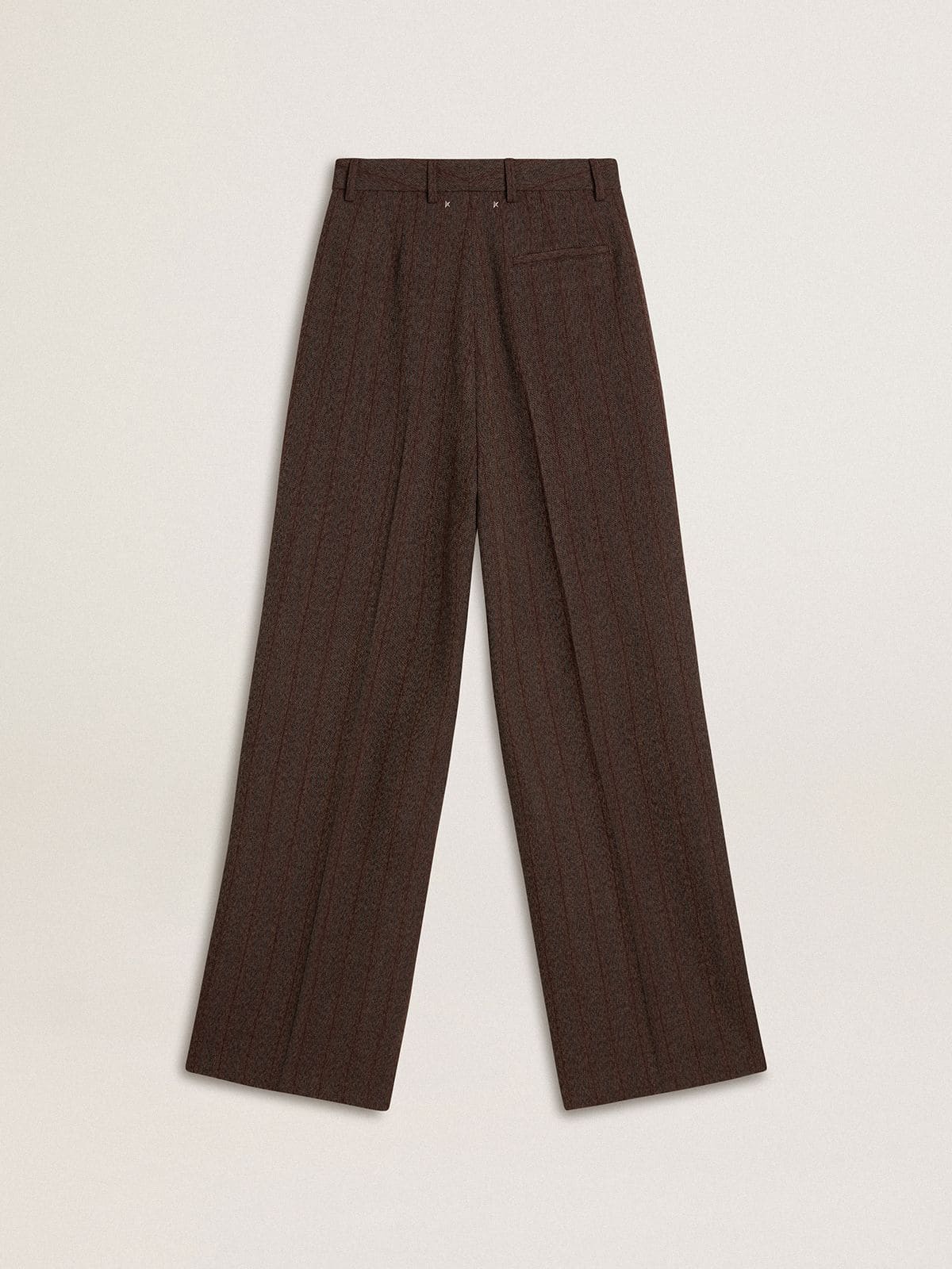 Women's brown virgin wool pants | Golden Goose