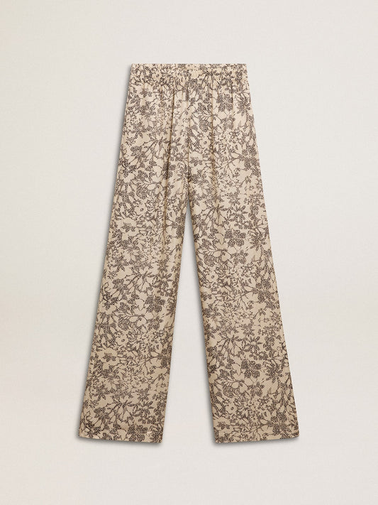 Women's joggers with floral print | Golden Goose