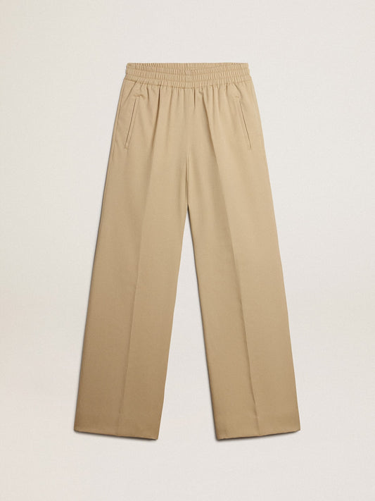 Women’s sand-colored joggers | Golden Goose