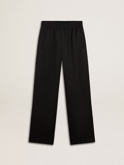 Women’s black lightweight wool joggers | Golden Goose