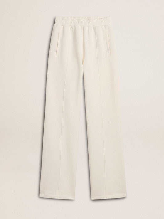 Women’s white cotton joggers | Golden Goose