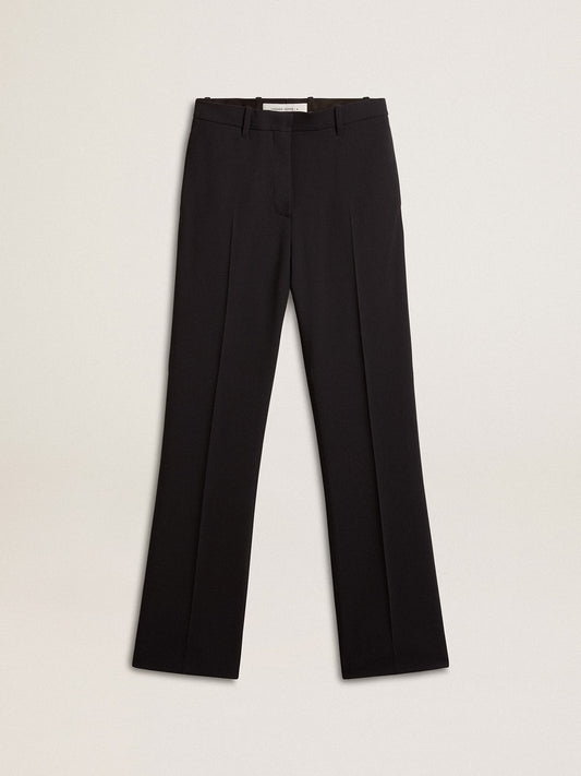 Women’s soft black pants in wool blend | Golden Goose