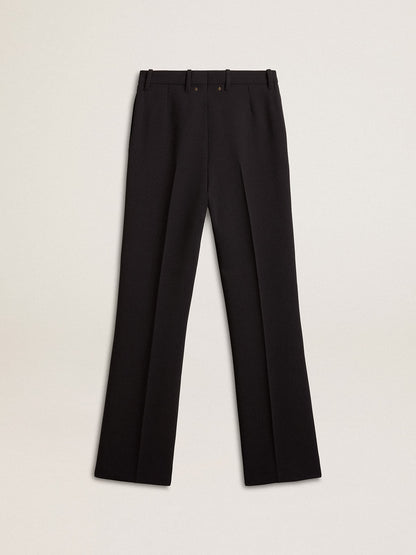 Women’s soft black pants in wool blend | Golden Goose