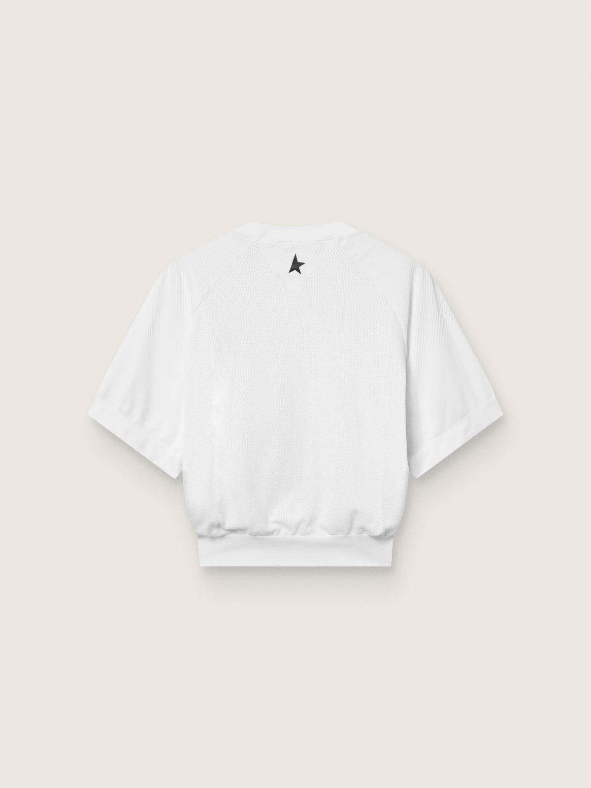 Women's white cropped sports T-shirt | Golden Goose