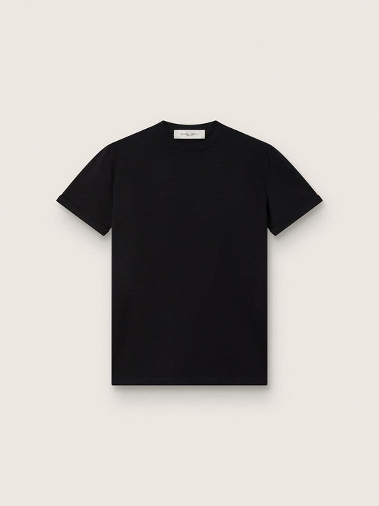 Women’s regular-fit distressed T-shirt in black | Golden Goose