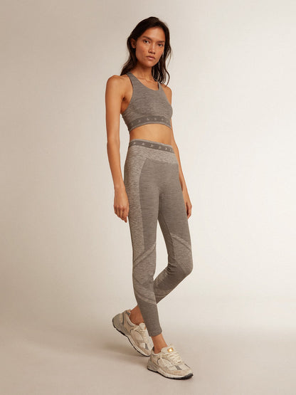 Gray melange athletic top | Golden Goose
