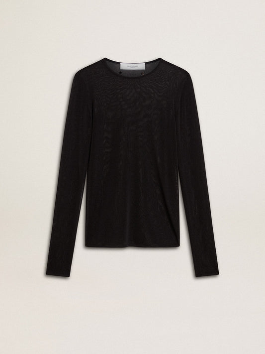 Women's black crew neck t-shirt | Golden Goose