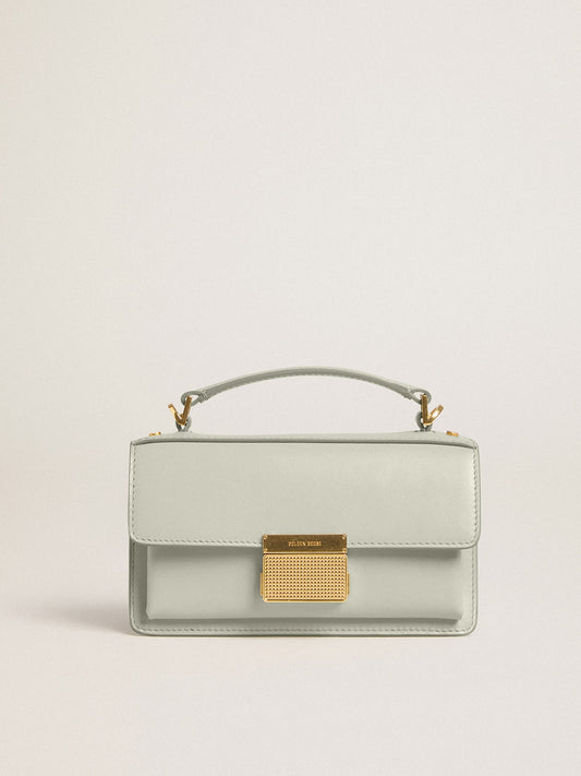 Small Venezia Bag in mineral-gray boarded leather with gold details | Golden Goose