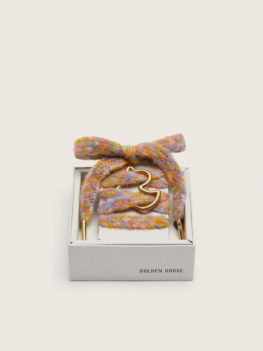 Skins multicolor wool laces with duck-shaped snap hook | Golden Goose