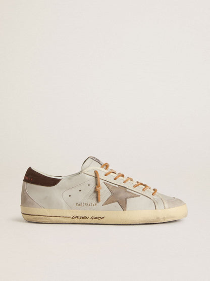 Men's Super-Star with tobacco-colored croc-print leather star and black leather heel tab | Golden Goose