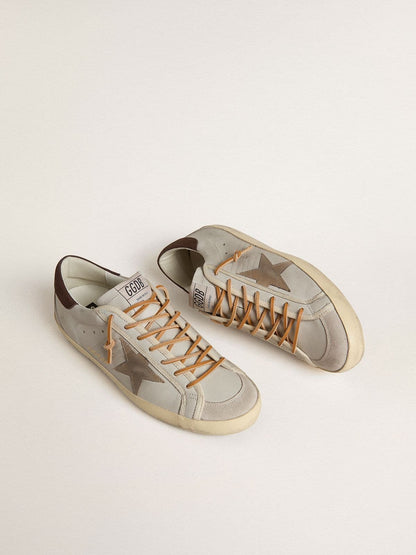 Men's Super-Star with tobacco-colored croc-print leather star and black leather heel tab | Golden Goose