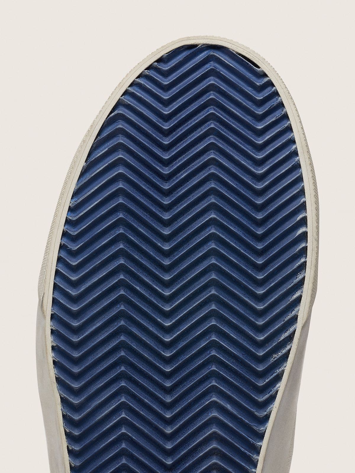 Men's Super-Star in nappa with green leather star and gray leather heel tab | Golden Goose