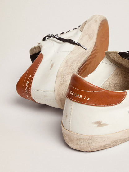 Men's Super-Star with star in olive green canvas | Golden Goose