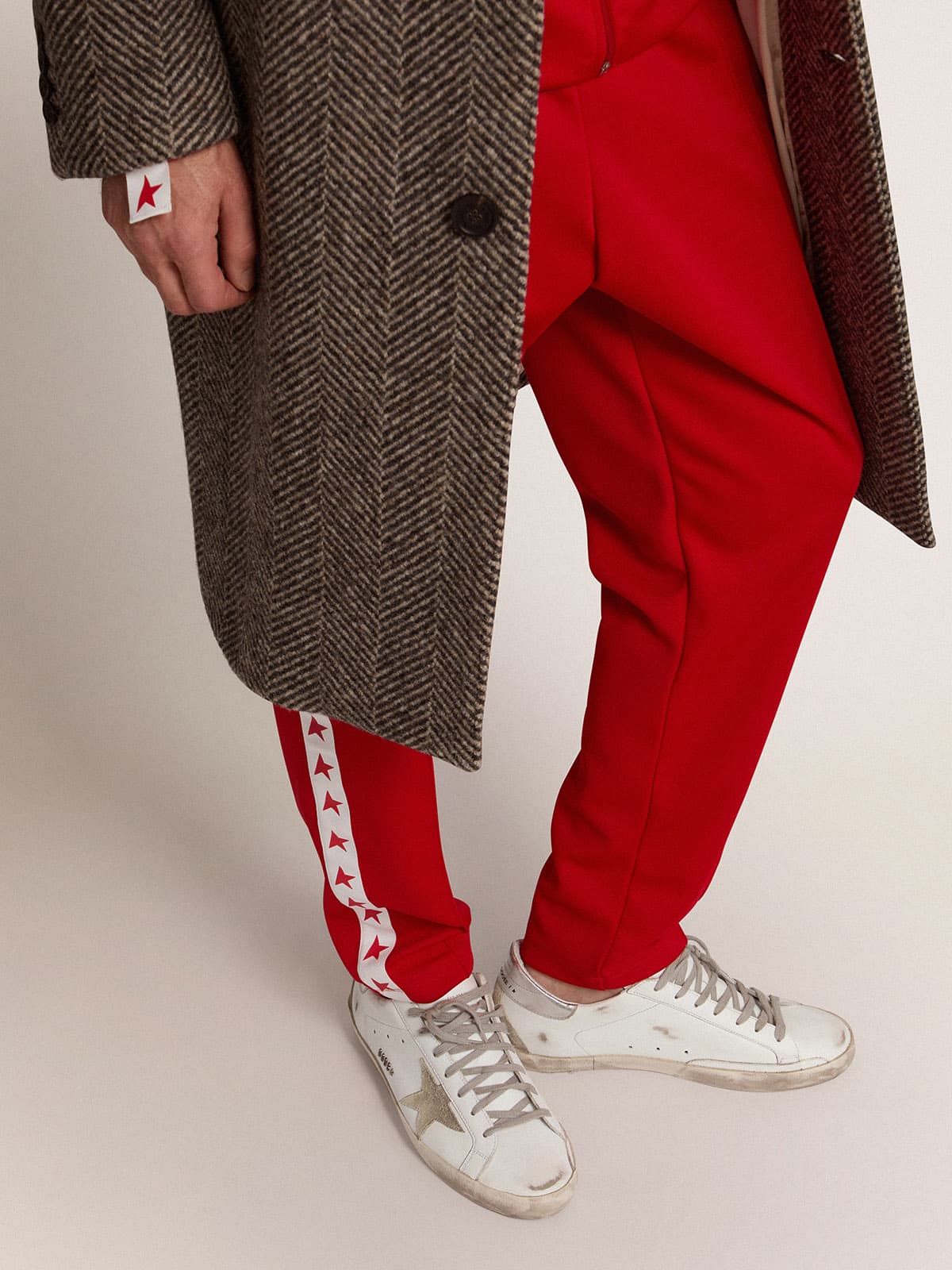 Men's Super-Star with silver heel tab and lettering | Golden Goose