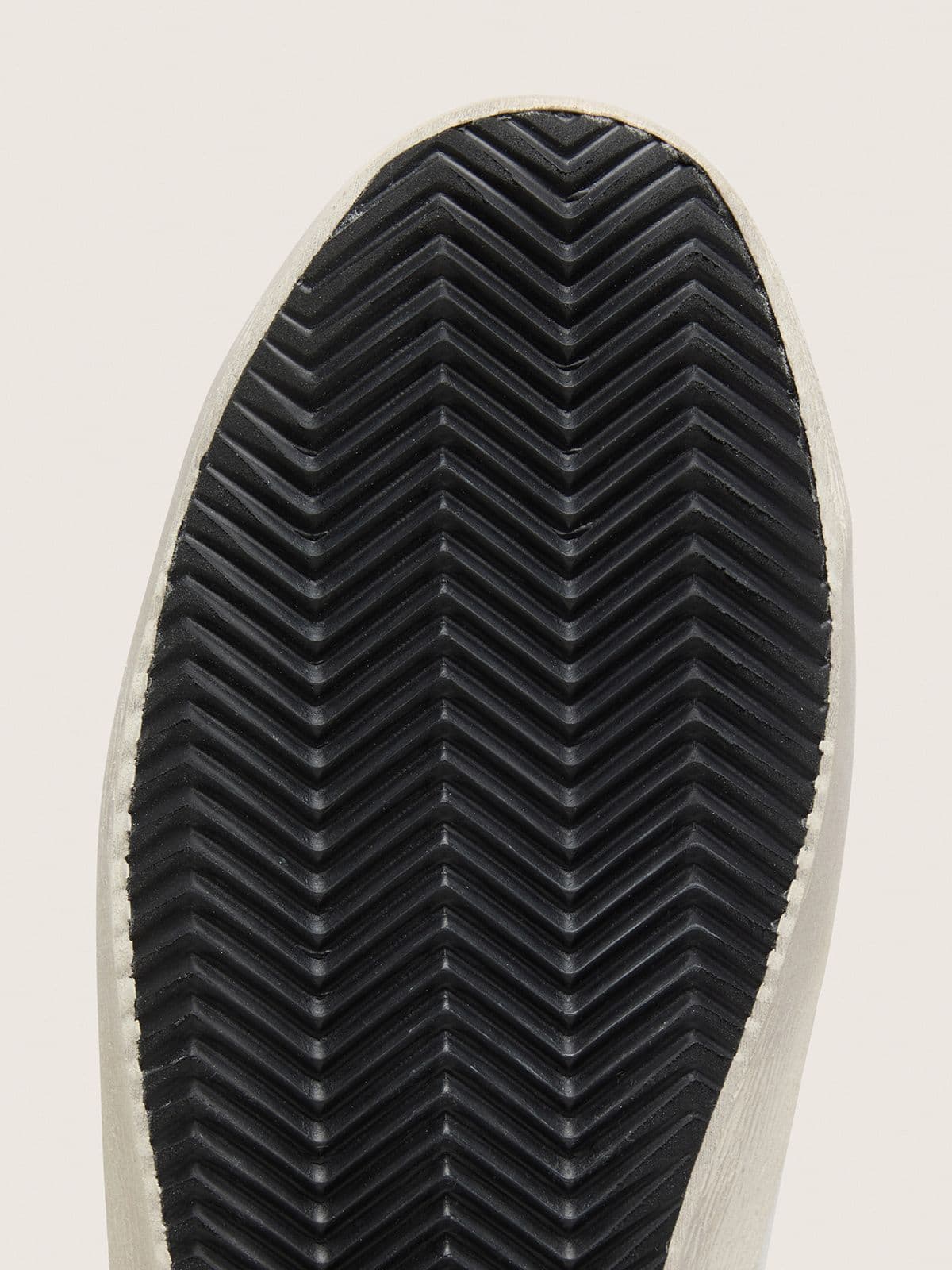 Men’s Super-Star with perforated star and green heel tab | Golden Goose