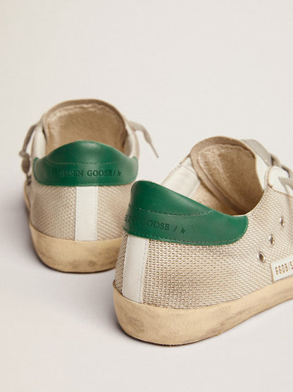 Men's Super-Star in light silver mesh with gray star | Golden Goose