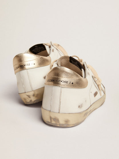 Men's Super-Star with gold sparkle foxing and lettering | Golden Goose
