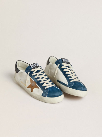 Men's Super-Star LTD with tobacco-colored croc-print leather star and black leather heel tab | Golden Goose