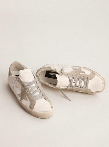 Men’s Super-Star with gray suede star and heel tab | Golden Goose