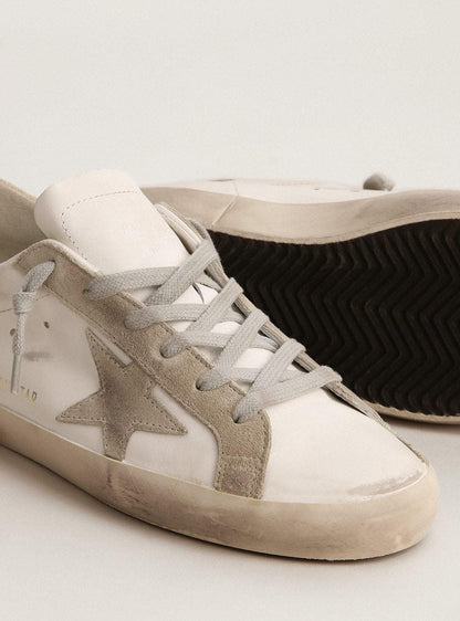 Men’s Super-Star with gray suede star and heel tab | Golden Goose