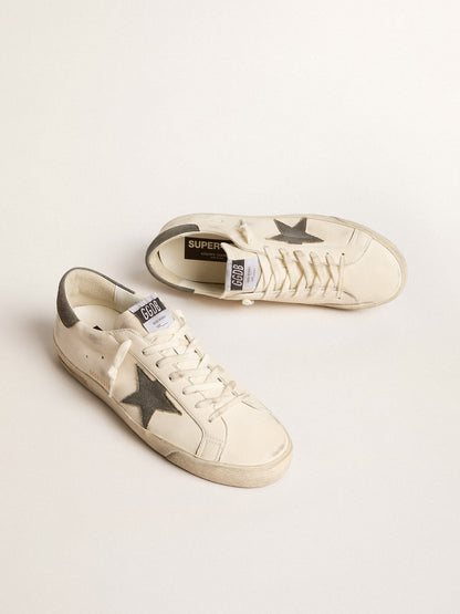 Super-Star in nappa with gray suede star and heel tab | Golden Goose