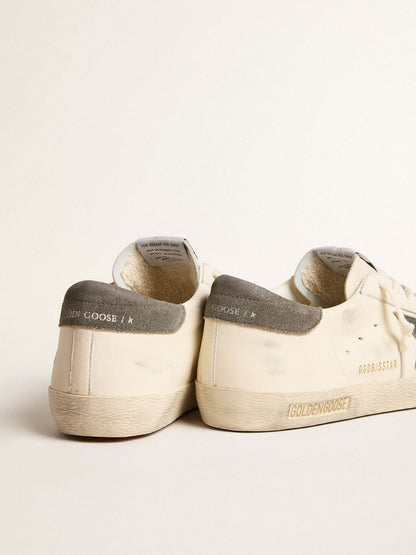 Super-Star in nappa with gray suede star and heel tab | Golden Goose