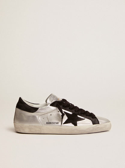 Men's Super-Star in silver leather | Golden Goose
