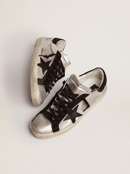Men's Super-Star in silver leather | Golden Goose