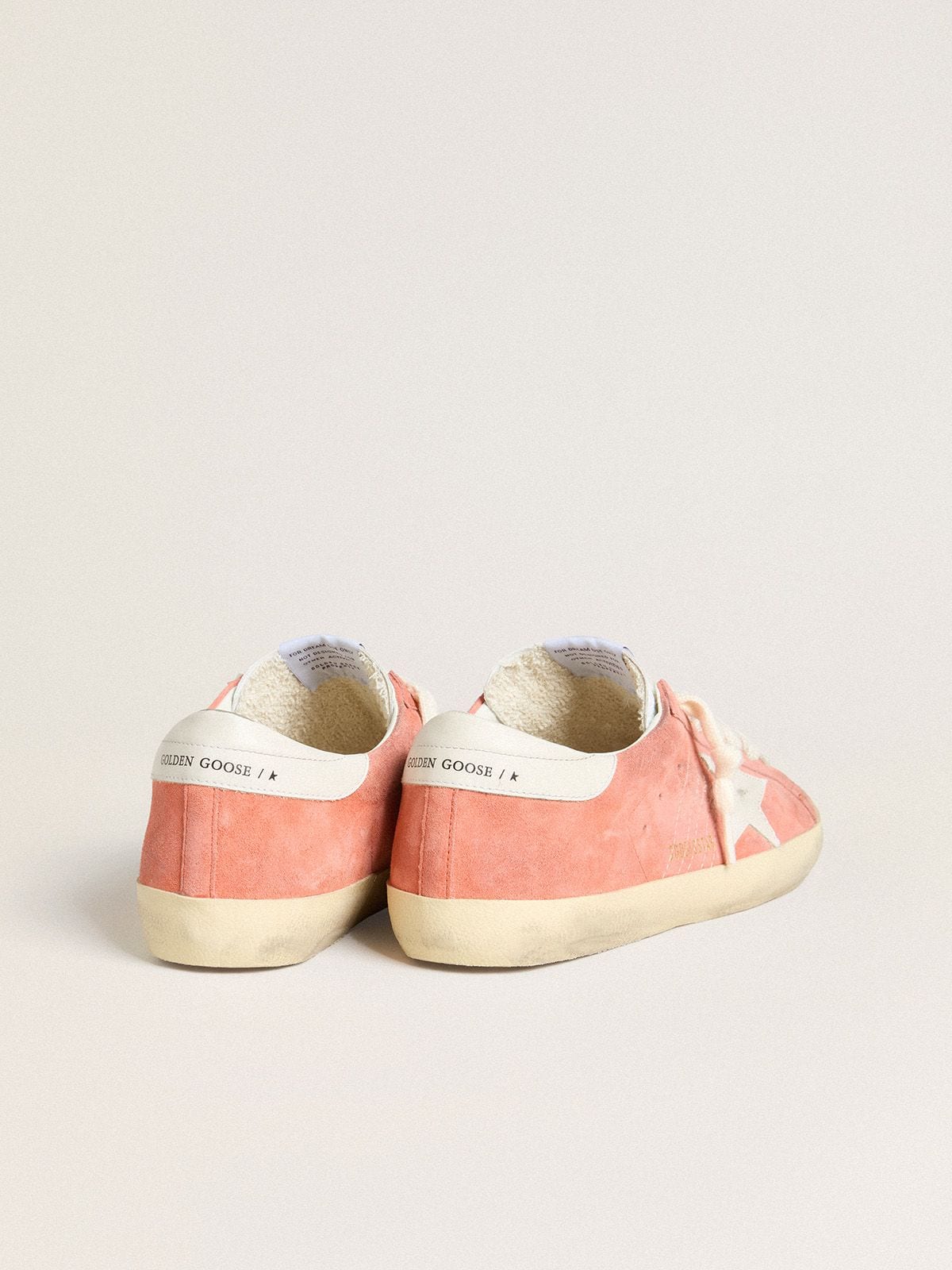 Men’s Super-Star in coral suede with white leather star and heel tab | Golden Goose