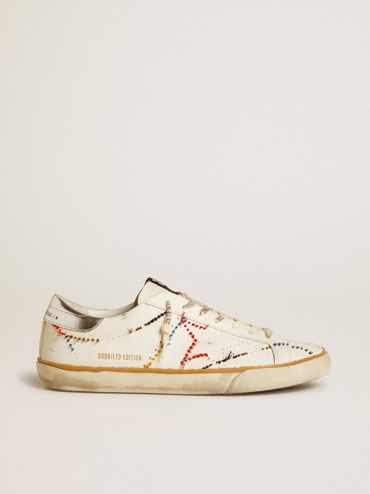 Men’s Super-Star LTD with perforated star and metallic leather heel tab | Golden Goose