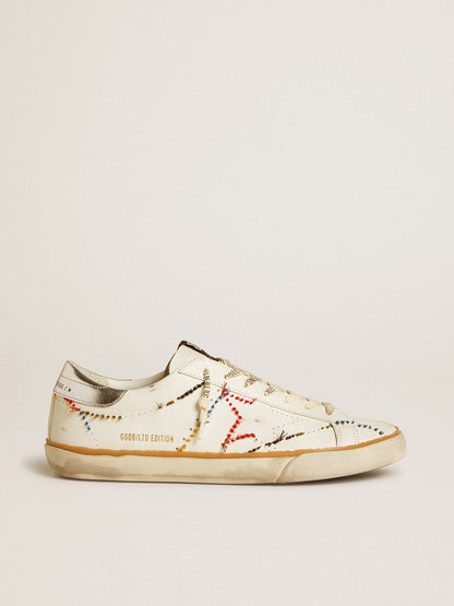 Men’s Super-Star LTD with perforated star and metallic leather heel tab | Golden Goose