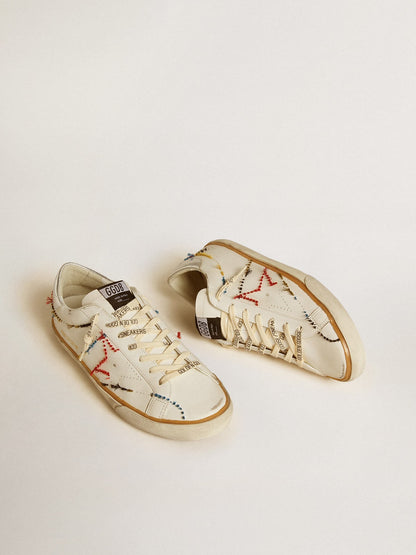 Men’s Super-Star LTD with perforated star and metallic leather heel tab | Golden Goose