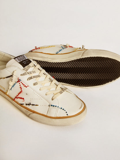 Men’s Super-Star LTD with perforated star and metallic leather heel tab | Golden Goose