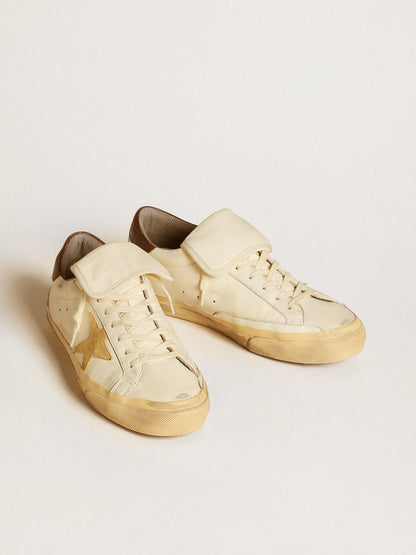 Men's Super-Star LTD in nappa with suede star and brown heel tab | Golden Goose