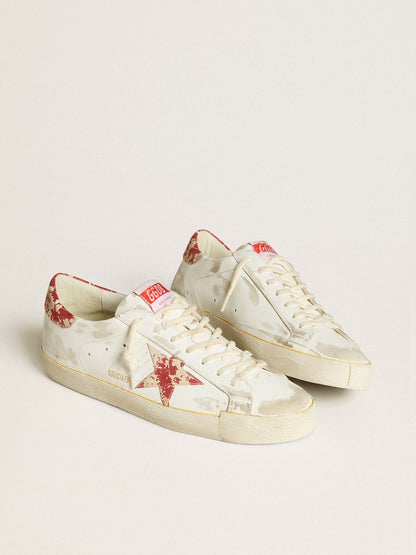 White Men's Super-Star LAB with rust-effect star and heel tab | Golden Goose