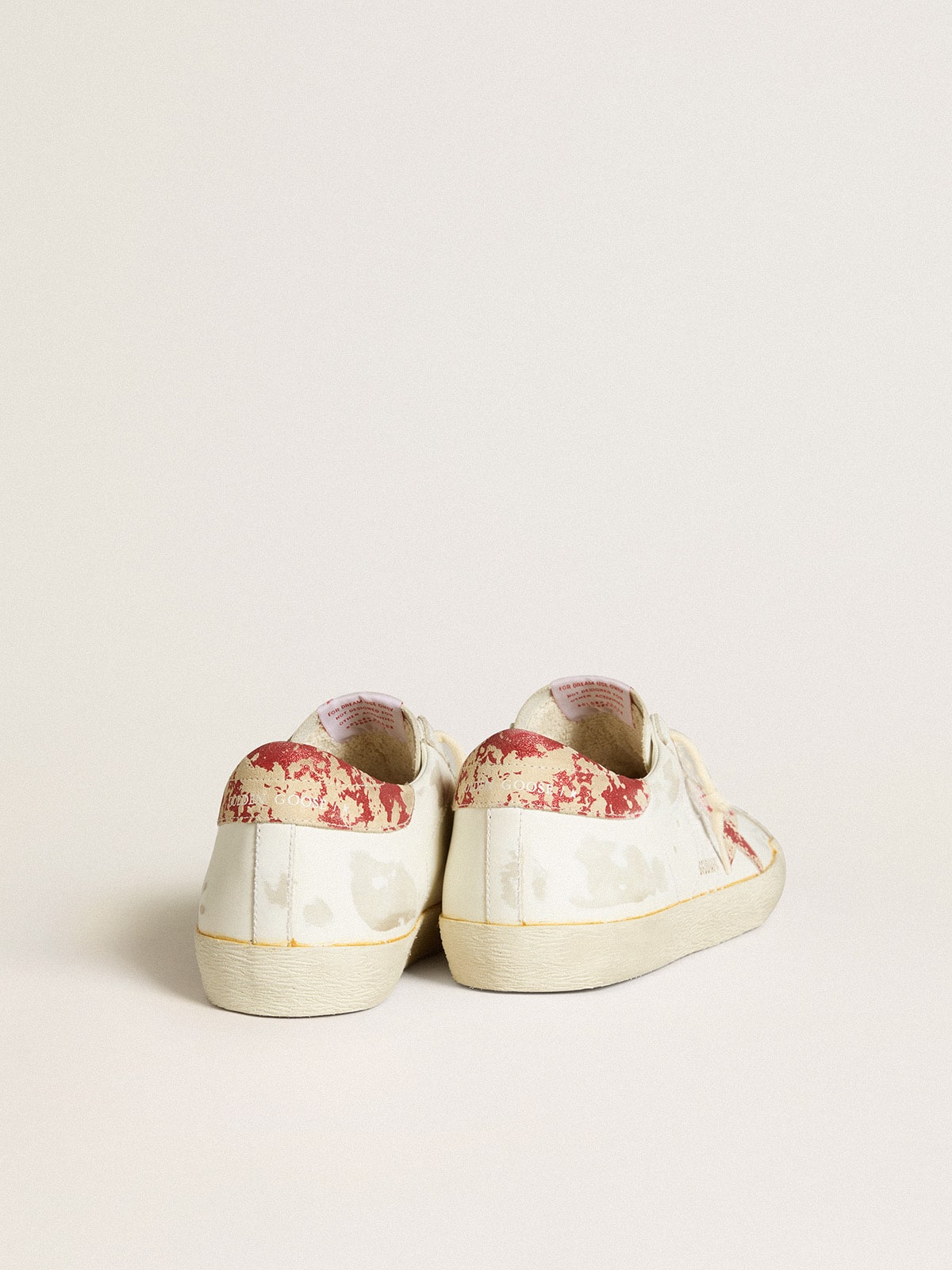 White Men's Super-Star LAB with rust-effect star and heel tab | Golden Goose