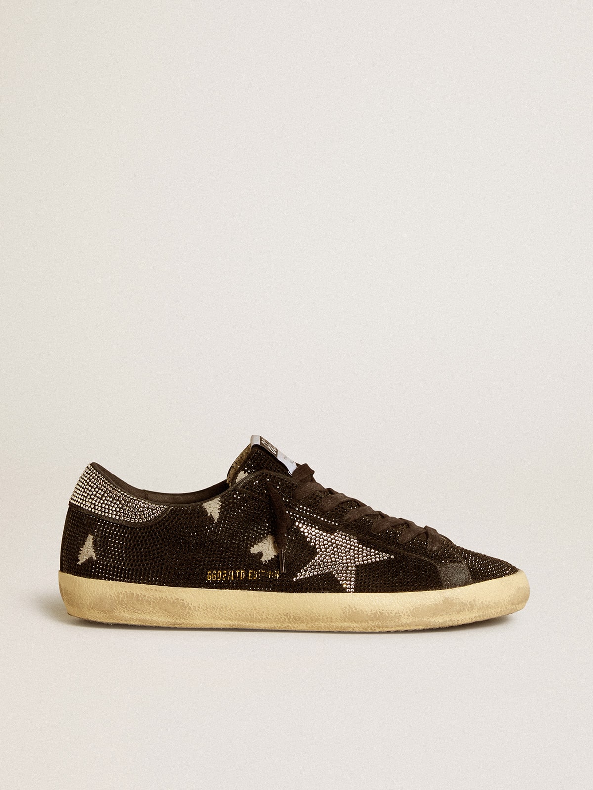 Men's Super-Star in suede and Swarovski crystals with silver star | Golden Goose