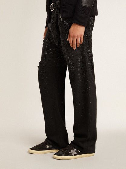 Men's Super-Star in suede and Swarovski crystals with silver star | Golden Goose