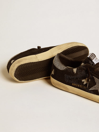 Men's Super-Star in suede and Swarovski crystals with silver star | Golden Goose