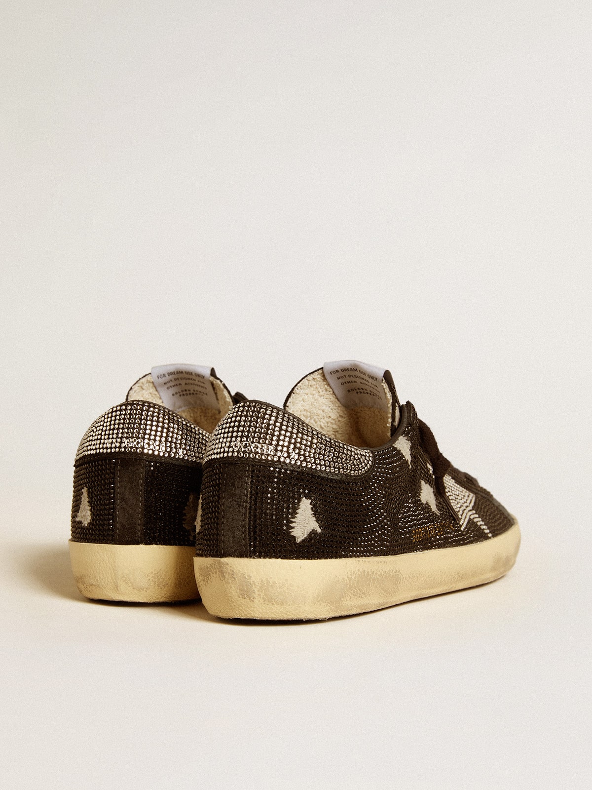 Men's Super-Star in suede and Swarovski crystals with silver star | Golden Goose