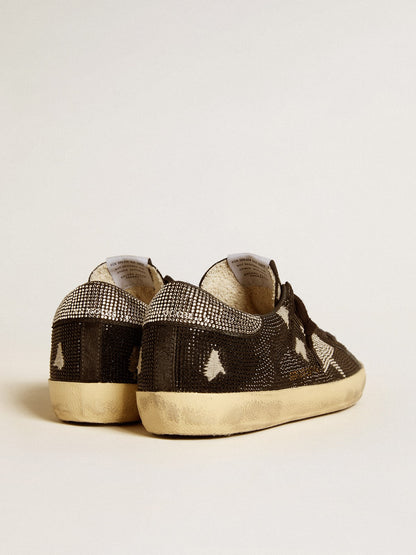 Men's Super-Star in suede and Swarovski crystals with silver star | Golden Goose