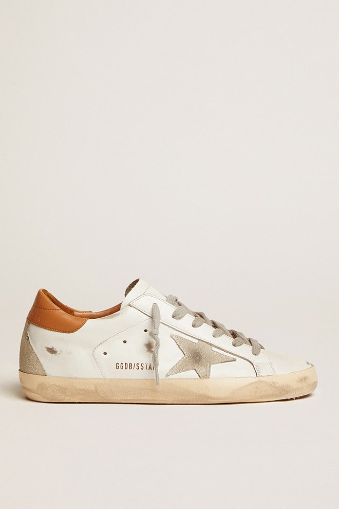 Men’s Super-Star sneakers with suede star and brown heel tab | Golden Goose