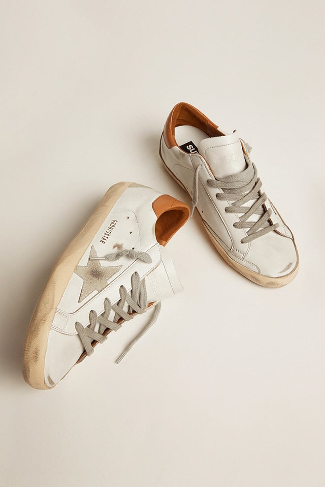 Men’s Super-Star sneakers with suede star and brown heel tab | Golden Goose