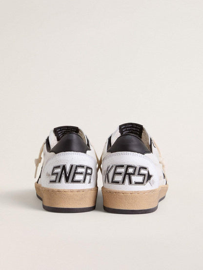 Men's Ball Star in white nappa with black star | Golden Goose