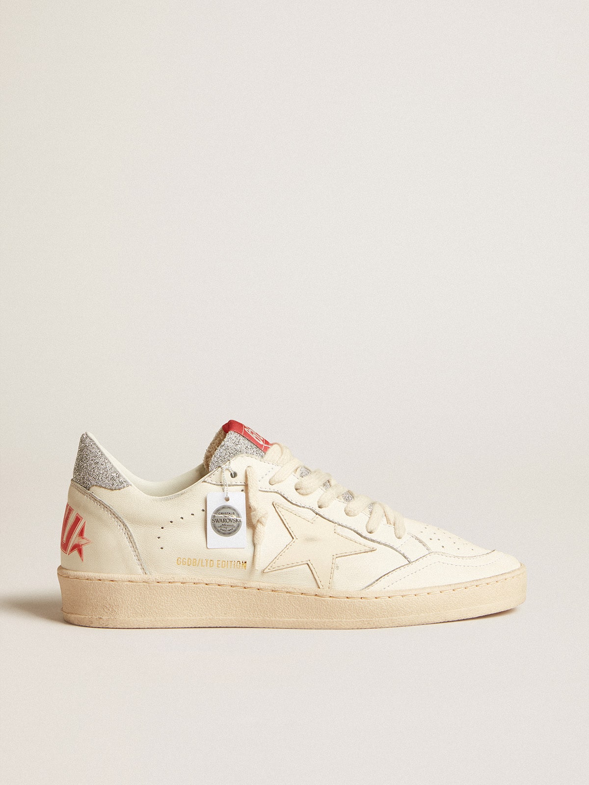 Men’s Ball Star  in nappa with white star and Swarovski crystal heel tab | Golden Goose