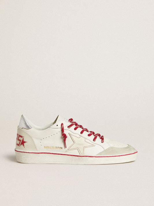 Men’s Ball Star LTD CNY in white leather with a lived-in effect | Golden Goose