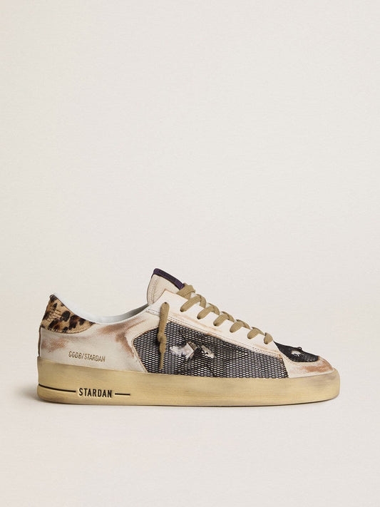 Men's Stardan in nappa and mesh with leopard-print pony skin heel tab | Golden Goose