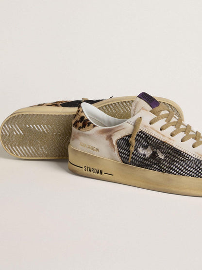 Men's Stardan in nappa and mesh with leopard-print pony skin heel tab | Golden Goose